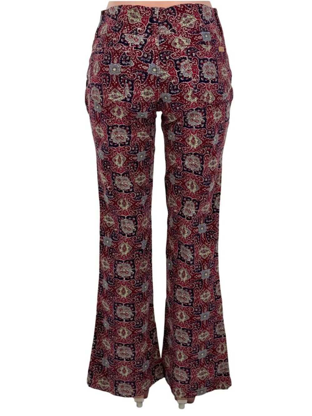 VTG NWT Tommy Hilfiger Paisley Floral Wide Leg Corduroy Jeans | Boho Grunge Y2K - Picture 14 of 16